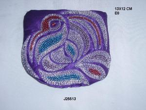 Monedero bordado a mano para mujer y niña, con cuentas de vidrio, soporte para monedas - Product Image 6