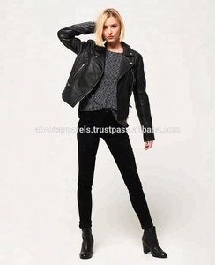 Veste et manteaux de moto en cuir de mouton, vêtements à la mode, d'hiver, vente en gros, - Product Image 6
