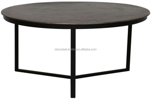 Table basse industrielle en bois - Product Image 4