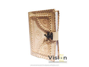 Mejor fabricante indio diario de viaje hecho a mano-Cuaderno de papel de cuero genuino Buff diario al por mayor al mejor precio - Product Image 5