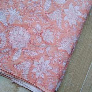 Tela estampada de bloque de algodón al por mayor, rediseño de costura de prendas, bolsos y accesorios de cama para el hogar, tela de materia prima multiusos - Product Image 2