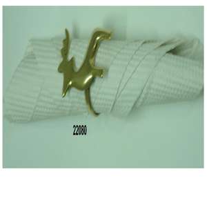 Porte-serviettes en laiton avec motif cerf gravé A.K avec finition dorée Cadeaux de mariage et d'affaires écologiques de style américain - Product Image 1