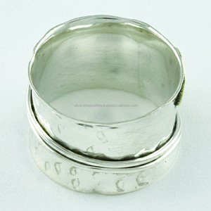 Bague en argent sterling 925 faite à la main avec pierre saphir Smart Look grossiste Inde - Product Image 4