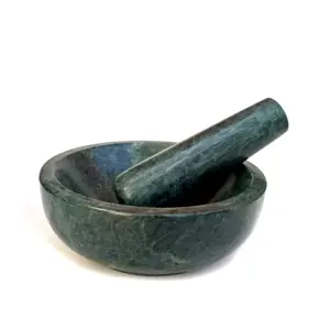 Natural Stone Green Granite Marble Crusher And Stone Grinder For Kitchenware and Mortar and Pestle for herbs and spices round