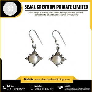 Pendientes de Plata de Ley con Cuentas de Piedras Preciosas para Mujer - Regalo de Boda y para Ocasiones Festivas - Product Image 3
