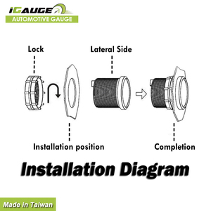 Horloge électronique de tableau de bord automobile à LED bleue étanche 52mm IP67 12V/24V à prix compétitif pour voitures et camions - Product Image 3