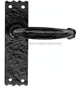 wholesale factory price cast iron black bathroom door <b>lock</b> privacy <b>lock</b> passage lever door <b>handle</b> iron <b>handle</b> - Product Image 3