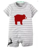 Baju Monyet Katun Bayi Anak-anak, Jumpsuit Romper 180 Gsm 100% Organik Interlock Katun Organik Pakaian Bayi