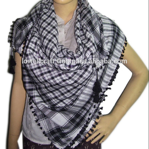 Premium Quality New <b>Scarf</b> Hijab Set for Muslim Women Check Design Arafat Tassel Fringe Wholesale Premium Good Quality Shawls - Product Image 2
