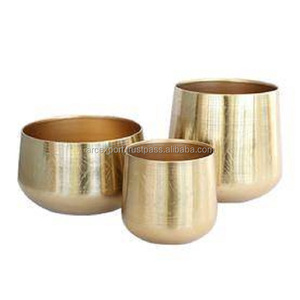 Stylish Full Gold Color Decoration Unique Designing Best Quality Different Size Antique Flower <b>Vase</b> for Wholesale Suppliers - Product Image 1