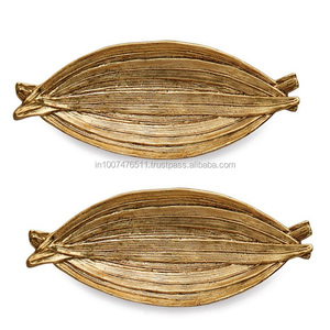Customized Sustainable Aluminum Serveware for Parties Eco-Friendly Organic Collection with Bowls Featuring Palm Leaves Design - Product Image 1