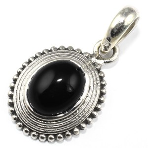 Pendentif en argent Sterling 925 Onyx noir, bijoux de créateur, bijoux en argent, vente en gros - Product Image 1