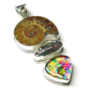 Derniers pendentifs en ammonite valeur en gros bijoux en argent 925 pendentifs faits à la main collection de pendentifs en argent sterling 925 - Product Image 6