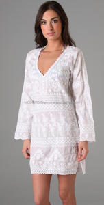 Robe d'été brodée et personnalisée, bon marché, Cover-Up pour fête de piscine, Style hawaïen, Sexy, vêtements de plage, vente en gros, nouvelle collection - Product Image 3