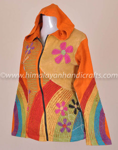 MULTICOLOR RAZORCUT RAINBOW DESIGN ENZYME WASHED HOODIE JACKET CSWJ 364 - Product Image 3