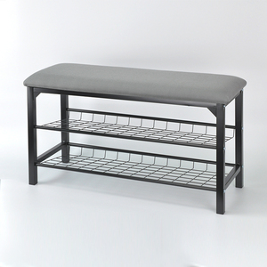 Rectangular Design Bench With 2 Tiers <b>Shoes</b> Rack - Product Image 3
