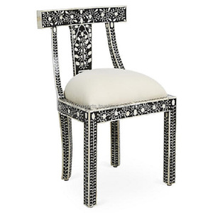 Chaise de loisirs vintage en incrustation d'os royal pour la maison pour les meubles de salon - Product Image 2