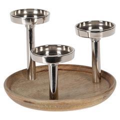 Nouveau bougeoir en bois de manguier personnalisé de style européen antique naturel pour les mariages et les décorations de Noël - Product Image 2