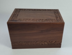 Blue Memorial Urn for Human Ashes Cremation Urns /Memorial Urn/Memory <b>Box</b> - Tree of Life Wooden Urns Wooden Urn - Product Image 3