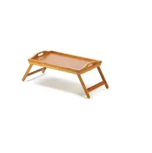 Wooden folding table tray modern design and bed tray natural polished breakfast tray and best customized price