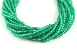 12.5 pouces de Long Onyx vert naturel Micro facettes rondelles perles DIY Bracelet collier fabrication de bijoux - Product Image 4