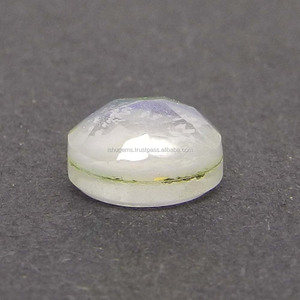 Y cristal de cuarzo Arco iris doble 8mm ronda Rosa 2,45 cts suelta piedras preciosas para joyería - Product Image 3