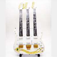 Miniatura de madera guitarra y regalo handycraft guitarras triple cuello