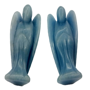 Angelite Gemstone Angel Healing Cristal de bolsillo hecho a mano - Product Image 1