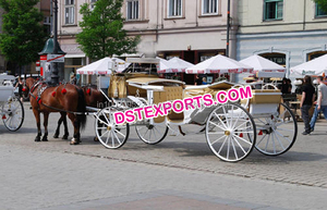 Elegante cubierta a caballo blanco Buggy caballo carruaje - Product Image 3