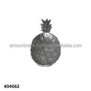 Plateau de service décoratif Plats Aluminium pur Métal Étain Ananas Bonbons Noix Fruits Plateau Décor - Product Image 1