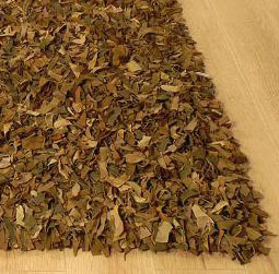 Tapis en fourrure longue et moelleuse tissé à la main en cuir, prix de gros - Product Image 3