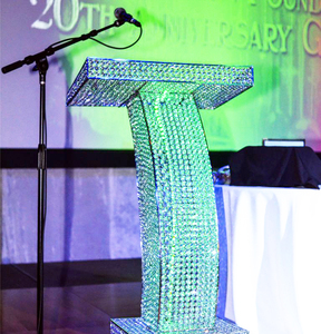 Crystal Podium Decorative Square Pillar Fully Assembled Luxury & Elegance for Stage <b>School</b> Conference Speaking - Product Image 5