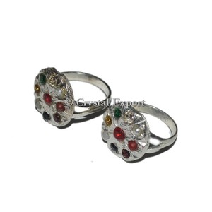 Top Exporter R14 9 Planet Vastu Healing Chakra Ring - Product Image 4