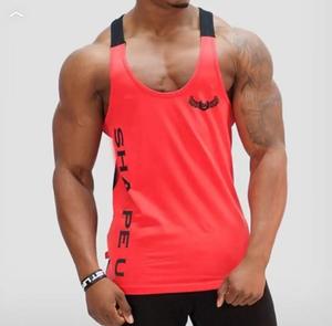 Camisetas deportivas de tirantes para hombre, de dos tonos, con estampado personalizado. - Product Image 1