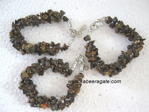 สร้อยข้อมืออัญมณี: สร้อยข้อมือสายโลหะอัญมณีตาเสือ - Product Image 2