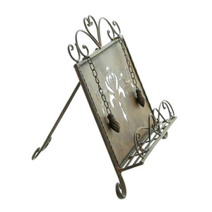 Thiết Kế Cuộn Cổ Điển Giá Đỡ Sách Nấu Ăn Bằng Sắt Rèn - Product Image 1