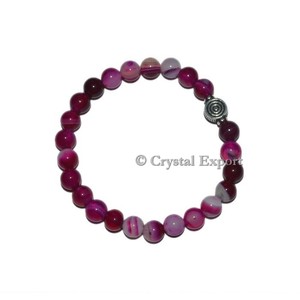 Gemstone Pink Onyx <b>Bracelets</b> with Reiki Online From Natural Agate - Product Image 1