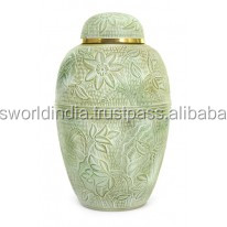 Suministros funerarios de urna rosa de estilo americano para cremación de adultos de Brassworld India hechos de metal y latón - Product Image 3