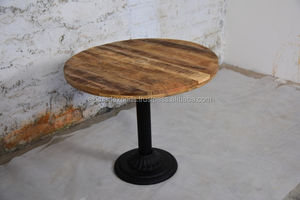 Mesa de Comedor Industrial de Estilo Moderno Antiguo para Restaurante, Cocina, Hotel, Escuela, Hogar, Bar, Fabricada en Metal, Madera y Hierro para Sala de Estar - Product Image 2