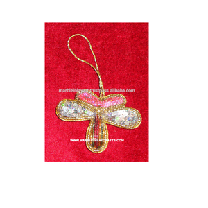 Adornos Navideños Indios Colgantes, Adornos para Árbol de Navidad con Bordado Zari - Product Image 1