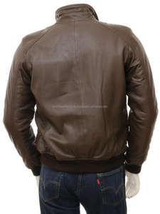 Veste bomber en cuir d'agneau ISONZ pour homme, tendance et très vendue - Product Image 2