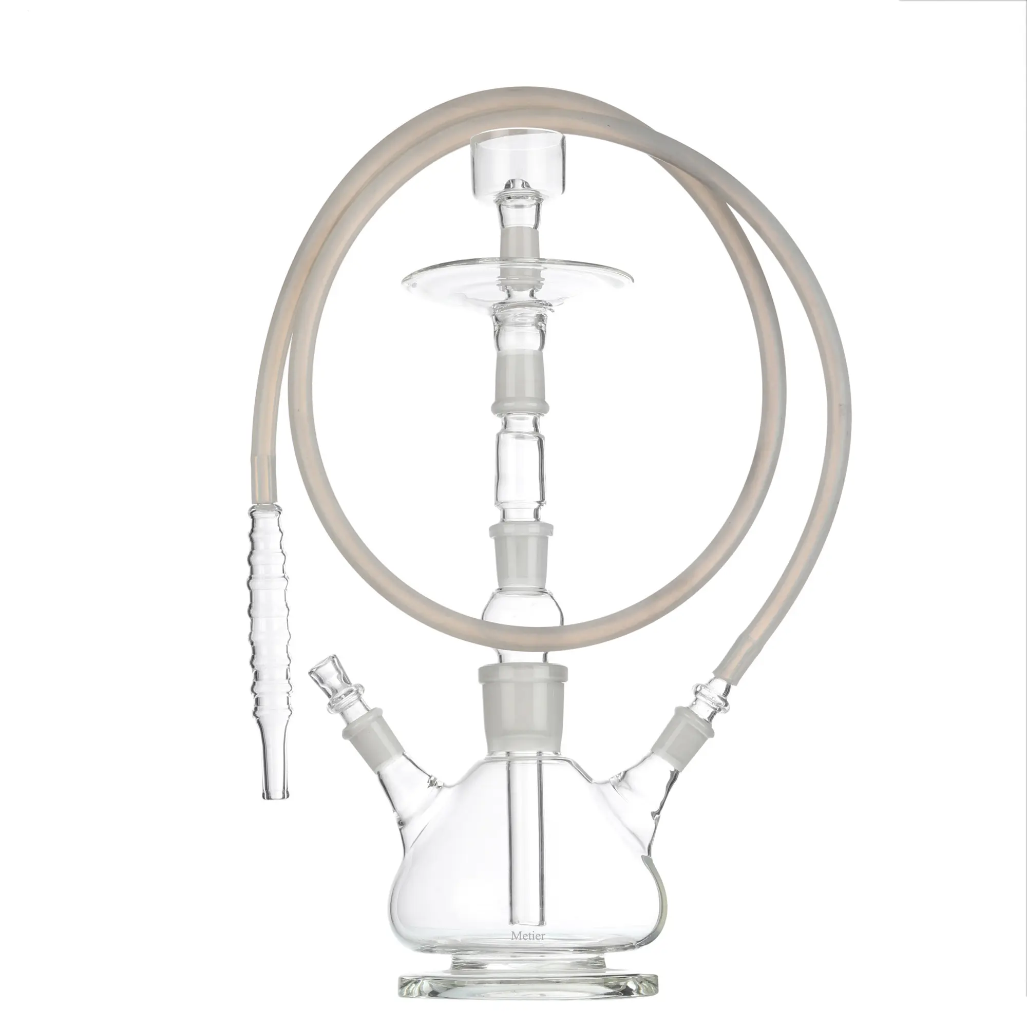 Metier Hand Blown Borosilicate Glass Hookah Customizable Dimension Eco-Friendly Water Pipe for Shisha Nargile from India