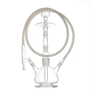 Metier Hand Blown Borosilicate Glass Hookah Customizable Dimension Eco-Friendly Water Pipe for Shisha Nargile from India