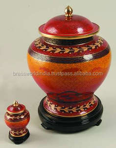 ชุดโกศเผาศพ <span class=keywords><strong>Cloisonne</strong></span> สีชมพูโดย Brassworld อินเดีย - Product Image 6