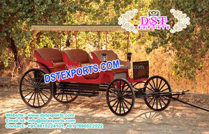 Calèches américaines classiques tirées par des chevaux Style hollywoodien Calèche Victoria Buggy royal pour les cérémonies de mariage - Product Image 3