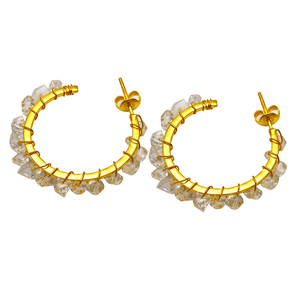 925 Sterling <b>Silver</b> <b>Earring</b> Rainbow Moonstone Gemstone Charm <b>Earrings</b> Gold Plated <b>Silver</b> Jewelry Fashionable <b>Earring</b> For <b>Women</b>. - Product Image 1