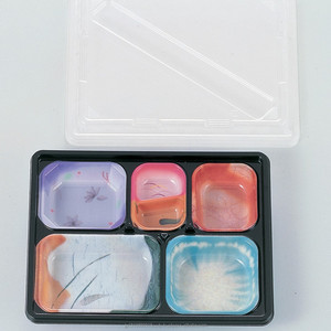 Sushi Embalaje desechable Sushi to Go Box Caja de comida para llevar 6 compartimentos Bento Lunch Box Embalaje de color - Product Image 1