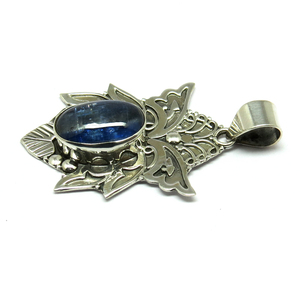 Increíbles Colgantes de Plata de Ley 925 con Cianita Azul en Forma Ovalada, Joyería de Plata, Estilo Bohemio Único, Aniversario Cristiano, Unisex - Product Image 4
