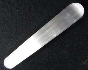 Morocco Rough <b>Selenite</b> Gemstone Massage <b>Wands</b> Smooth Agate Chakra Stone for Chakra Massage <b>Wand</b> For Healing - Product Image 2