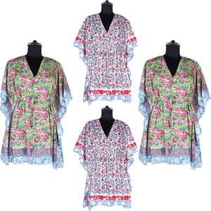 Vêtements de plage Vêtements Coton Court Caftan Nouveau Style Grossiste Inde Main Bloc Imprimer Robe Abordable Africain Traditionnel Dashiki - Product Image 1
